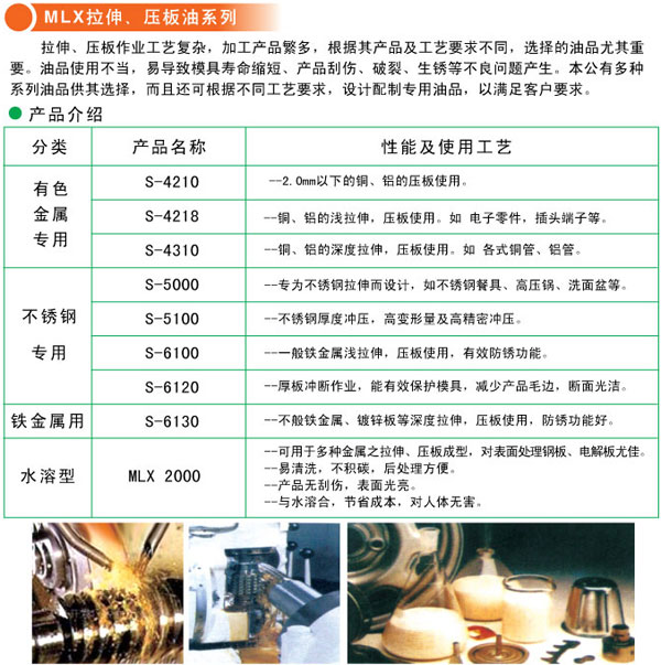 拉伸、压板油系列